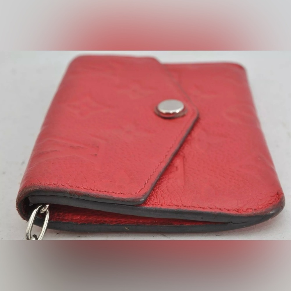 ♥️Louis Vuitton Red Monogram Empreinte Pochette Cles Coin Purse/Wallet |PRELOVED - Picture 4 of 16